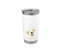 Amo il mio Labrador Retriever Bicchiere termico in acciaio inox doppia parete