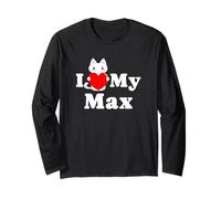 Amo Il Mio Max Cat Owner Pet Kitten Lover Maglia a Manica