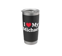 Amo il mio Michael Heart Michael Love Michael Bicchiere termico in acciaio inox doppia parete