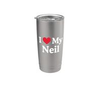 Amo il mio Neil Heart Neil Love Neil Bicchiere termico in acciaio inox doppia parete