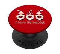 Amo il mio papà con gli gnomi dell"amore PopSockets PopGrip Adesivo