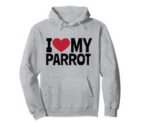 Amo Il Mio Pappagallo Felpa con Cappuccio