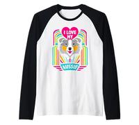 Amo il mio pastore australiano australiano Maglia con Maniche Raglan