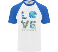 Amo Il Mio Pianeta Cambiamento Climatico Ambiente Maglietta Da Baseball S/S Uomo