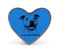 Amo il mio Pitbull1 Spilla in metallo divertente da 1 pollice a forma di cuore, spilla per vestiti, cappelli, borse, accessori, cravatte, decorazioni