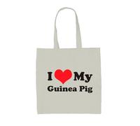 Amo Il Mio Porcellino D'India - Borsa In Tela - Regalo Per Animali Cavia Rodente