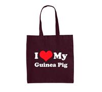 Amo Il Mio Porcellino D'India - Borsa In Tela - Regalo Per Animali Cavia Rodente