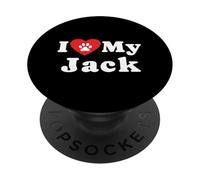 Amo il mio proprietario di Jack Dog Amante dei cani da compagnia PopSockets PopGrip Adesivo