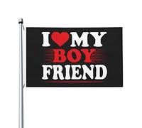 Amo Il Mio Ragazzo Bandiera Da Cortile Con 2 Occhielli Bandiere Da Giardino Durevole Garden Flag Decorazione Per Esterni Interni Patio 90X152Cm