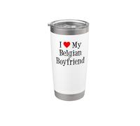 Amo il mio ragazzo belga Bicchiere termico in acciaio inox doppia parete