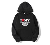 Amo il mio ragazzo, maglietta, quindi per favore stai lontano da me, divertenti detti sul mio ragazzo e sulla mia ragazza, citazioni di San Valentino, stampe per uomini e donne, felpe con cappuccio-XL