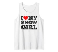 Amo Il Mio Showgirl Red Heart Girls Girls Men Canotta