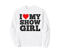 Amo Il Mio Showgirl Red Heart Girls Girls Men Felpa