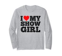 Amo Il Mio Showgirl Red Heart Girls Girls Men Maglia a Manica