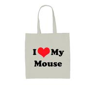 Amo Il Mio Topo - Borsa In Tela - Proprietario Di Animali Topo