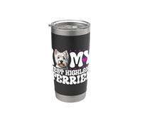 Amo il mio West Highland Terrier Bicchiere termico in acciaio inox doppia parete