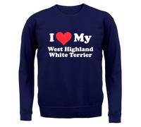 Amo Il Mio West Highland White Terrier - Felpa Per Adulti - Amore Westie Cane