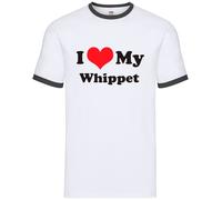 Amo Il Mio Whippet - Ringer Da Uomo - Regalo Per Proprietari Di Cani Cuccioli