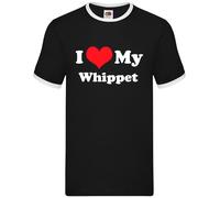 Amo Il Mio Whippet - Ringer Da Uomo - Regalo Per Proprietari Di Cani Cuccioli