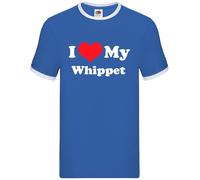 Amo Il Mio Whippet - Ringer Da Uomo - Regalo Per Proprietari Di Cani Cuccioli