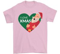 Amo Il Natale Babbo Natale Maglietta Da Uomo 100% Cotone