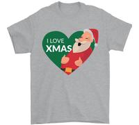 Amo Il Natale Babbo Natale Maglietta Da Uomo 100% Cotone