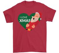 Amo Il Natale Babbo Natale Maglietta Da Uomo 100% Cotone