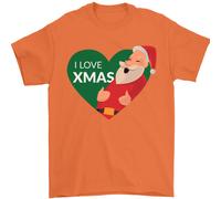 Amo Il Natale Babbo Natale Maglietta Da Uomo 100% Cotone