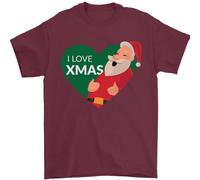 Amo Il Natale Babbo Natale Maglietta Da Uomo 100% Cotone