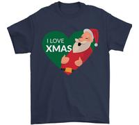 Amo Il Natale Babbo Natale Maglietta Da Uomo 100% Cotone