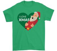 Amo Il Natale Babbo Natale Maglietta Da Uomo 100% Cotone