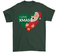 Amo Il Natale Babbo Natale Maglietta Da Uomo 100% Cotone