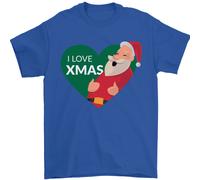 Amo Il Natale Babbo Natale Maglietta Da Uomo 100% Cotone