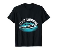 Amo il nuoto, espressione della passione acquatica Maglietta