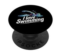Amo il nuoto, lo spirito vibrante degli sport acquatici PopSockets PopGrip Adesivo