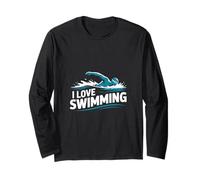 Amo il nuoto Sport acquatico appassionato Maglia a Manica