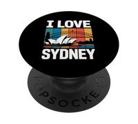 Amo il paesaggio urbano del Teatro dell'Opera di Sydney PopSockets PopGrip Adesivo