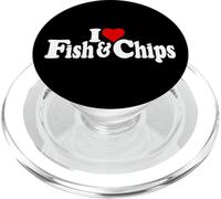 AMO IL PESCE E LE PATATINE FRITTE, IL CLASSICO CIBO BRITANNICO BRITANNICO PopSockets PopGrip per MagSafe