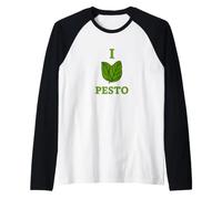 Amo Il Pesto | Cute Foodie Maglia con Maniche Raglan