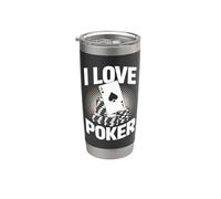 Amo il poker Ace Of Spades Design Bicchiere termico in acciaio inox doppia parete