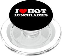 Amo il pranzo caldo, divertente, per donne, lavoro in mensa scolastica PopSockets PopGrip per MagSafe