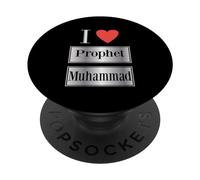 Amo il profeta Muhammad, la fede islamica e il design per la pace PopSockets PopGrip Adesivo