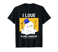 Amo Il Riscaldamento Globale (Grafica Melting Snowman) Maglietta