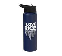 Amo il riso, fan della cucina asiatica Stainless Steel Insulated Water Bottle