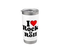 AMO IL ROCK AND ROLL DEGLI HEART Bicchiere termico in acciaio inox doppia parete