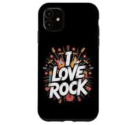 Amo il rock Bold Guitar Music Explosion Custodia per iPhone 11