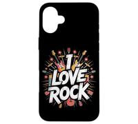 Amo il rock Bold Guitar Music Explosion Custodia per iPhone 16 Plus