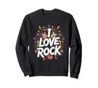 Amo il rock Bold Guitar Music Explosion Felpa