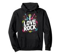 Amo Il Rock, Chitarra, Musica, Atmosfera da Festa Felpa con Cappuccio