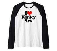 Amo Il Sesso Corrente Cuore Maglia con Maniche Raglan